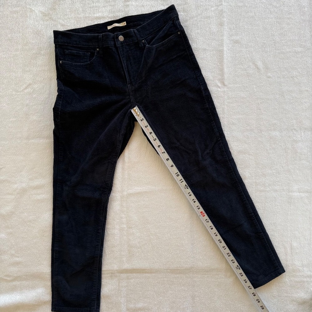 Levis 311 Shaping Skinny Corduroy Pants Black Size 31x30 High Rise - Picture 9 of 16
